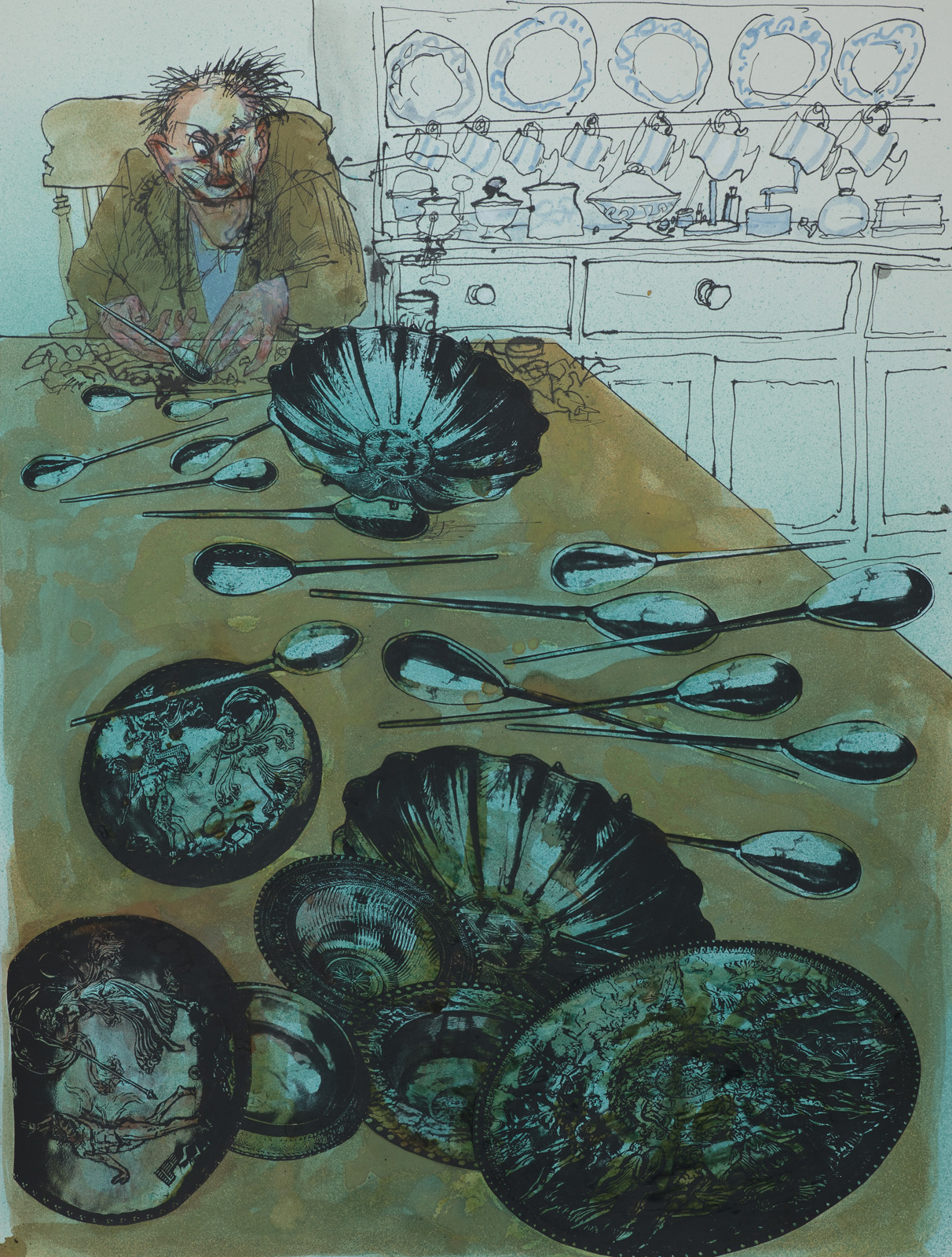 Ralph Steadman's illustrated version of Roald Dahl's Mildenhall Treasure
