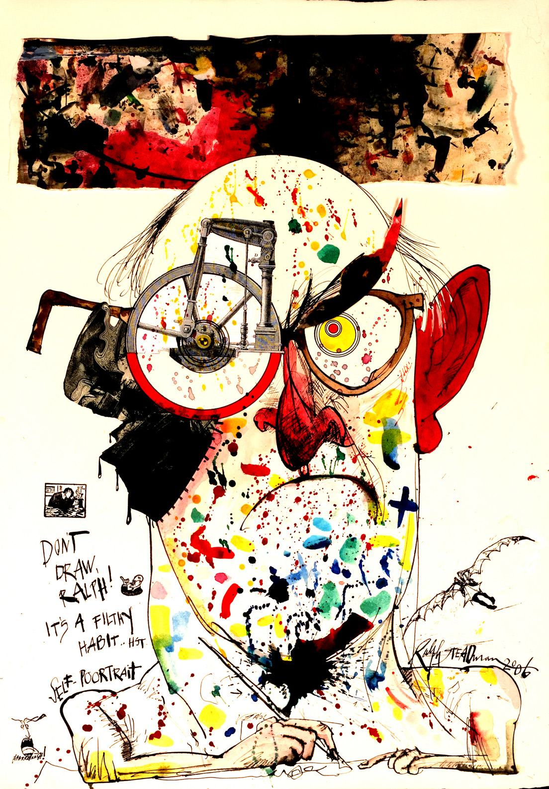 Self-portrait of Ralph Steadman